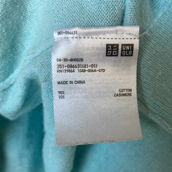 UNIQLO COTTON/CASHMERE SWEATER CREWNECK PULLOVER XL #1 - Picture 3 of 3